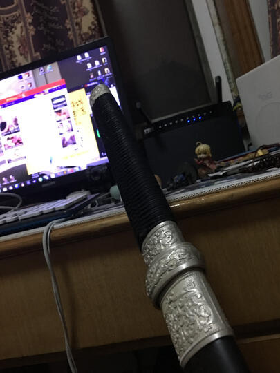手工唐剑唐横刀直刀 素装紫檀唐剑 百锻花纹钢古剑长剑 嵩山宝剑刀剑未开刃 素装紫檀唐剑 长款(100厘米) 晒单图