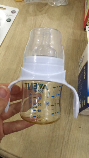 飞利浦新安怡 英国进口 AVENT 宽口径经典新生儿PES奶瓶4oz/125毫升单个装带把手SCF660/19 晒单图