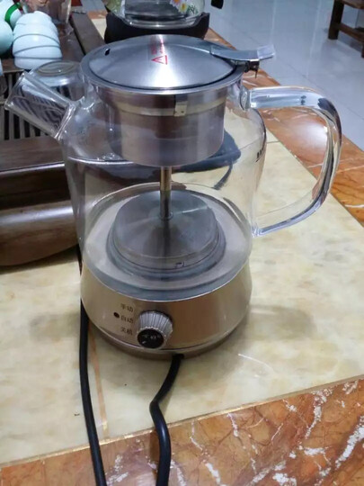 心好708煮茶器黑茶电茶壶养生壶玻璃电热水壶煎药壶烧水壶茶具电茶炉多功能电煮茶壶花茶壶保温 604款黑色 晒单图
