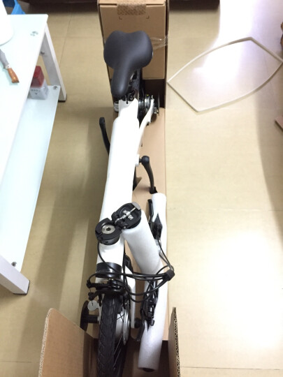 米家（MIJIA）小米 米家骑记自行车 电动车 智能电助力 力矩传感折叠自行车 电动自行车 白色 晒单图