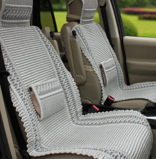 卡卡买 高级冰丝凉垫仿手编款汽车座垫健康环