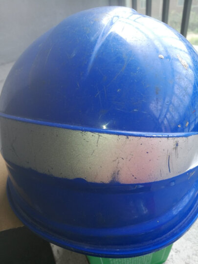 代尔塔(Deltaplus) ABS材质带荧光条反光条 工地工程绝缘安全帽电工防撞耐高温102018 蓝色 晒单图