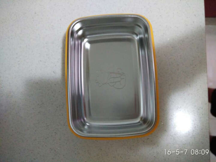 迪士尼（Disney）韩国进口维尼方形真空儿童不锈钢保鲜便当饭盒餐具 晒单图