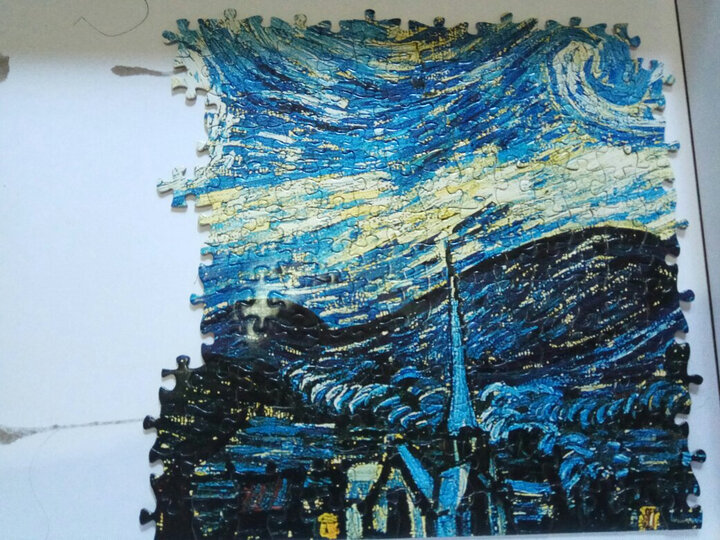 古部 成人拼图1000片 世界名画梵高油画拼图玩具11CF10001770-蒙娜丽莎 晒单图