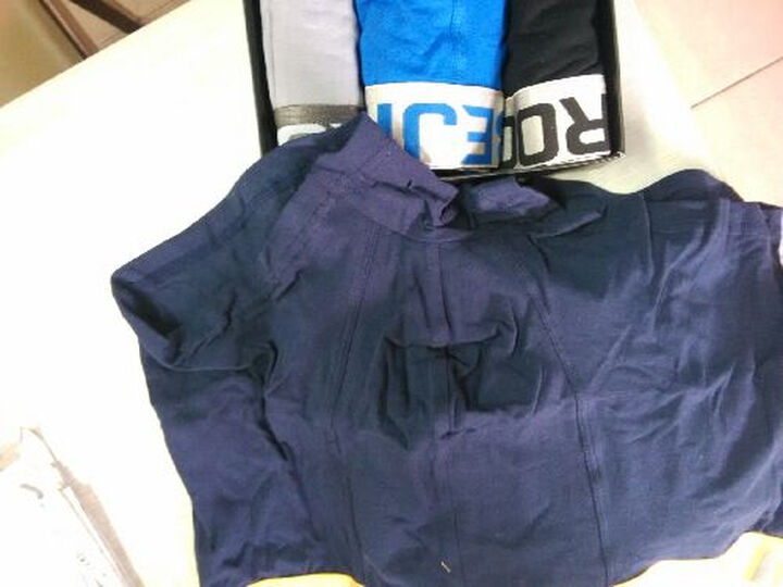 卡棉平角内裤男彩边男式内裤 XL--京东自营发