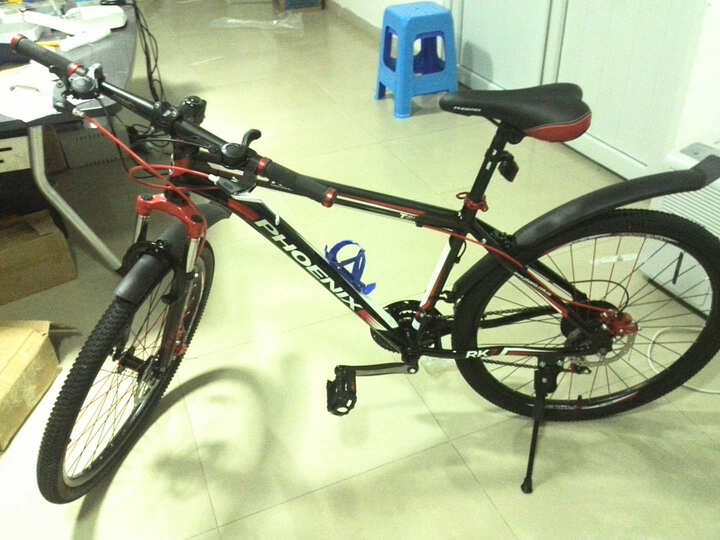 凤凰自行车 21速shimano铝合金车架碟刹山地