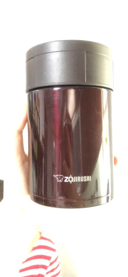 日本进口象印（ZOJIRUSHI）儿童保温桶 男女学生食物罐真空焖烧罐 不锈钢保温桶/壶  SW-HB45-VD 450ML咖啡紫 晒单图