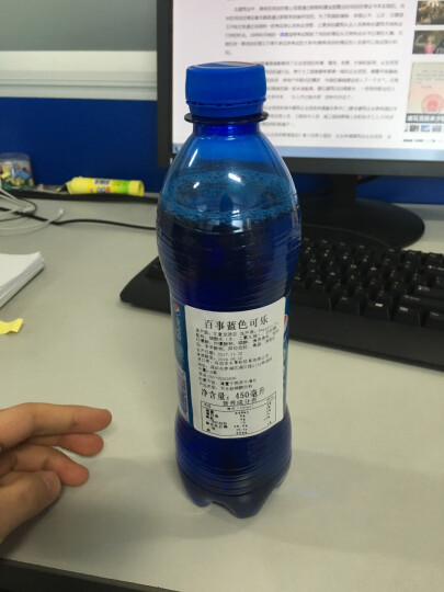 巴厘岛原装进口 百事可乐(Pepsi) blue 蓝色可乐 网红可乐汽水饮料  450ml*4瓶装 晒单图