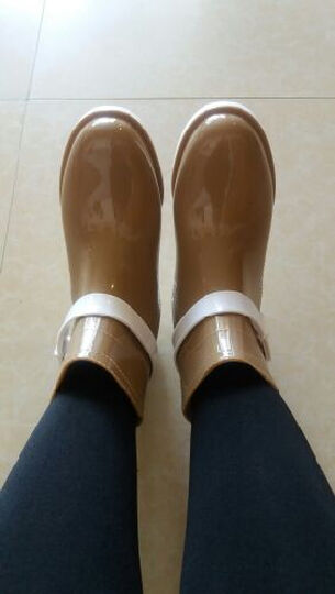 雨鞋水鞋 甜美可爱花朵果冻鞋雨靴 实色一字带