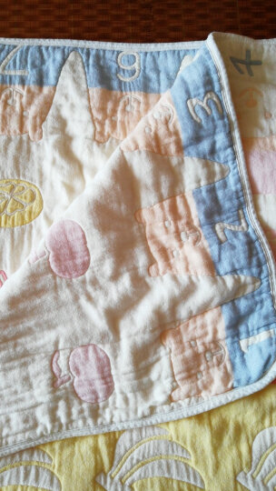 象宝宝（elepbaby）婴儿毯子 宝宝全棉纱布盖毯 提花浴巾包被巾毛巾被115X120CM（小伙伴） 晒单图