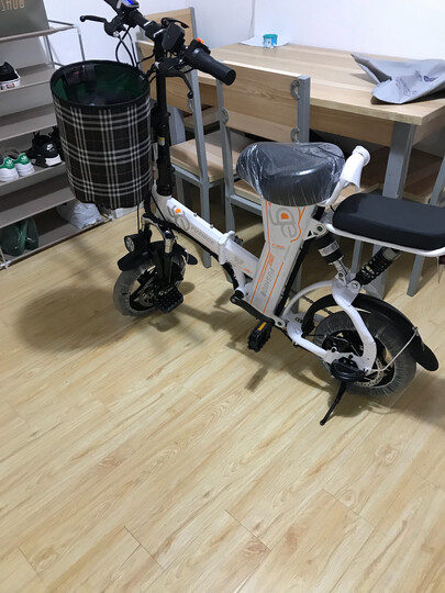 富士哥电动车自行车48V锂电折叠电动车男女滑板平衡车代驾代步电瓶成人助力山地单车学生车 三避震双座-红色 8A助力续航40-50公里 晒单图