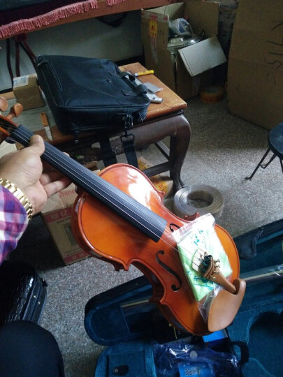 青歌 【调音方便】QV101小提琴 乌木儿童手工考级初学者学生普及练习小提琴 手工实木小提琴 QV103小提琴（4/4）身高150以上 晒单图
