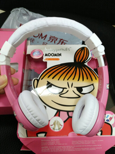 BuddyPhones MOOMIN 卡通儿童耳机头戴式 有线带麦克风话筒  英语听力网课学习用耳麦  可爱护耳隔音 黄色 晒单图