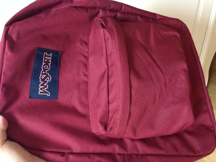 杰斯伯JanSport超级叛逆双肩包SuperBreak背包经典款 T5019FL暗调酒红--酒红色的JS包包很正点
