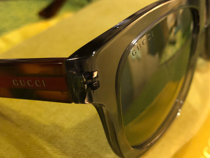 GUCCI 古驰 eyewear 亚洲版墨镜 休闲生活太阳镜男 GG0044SA-001 黑色镜框灰色镜片 53mm 晒单图