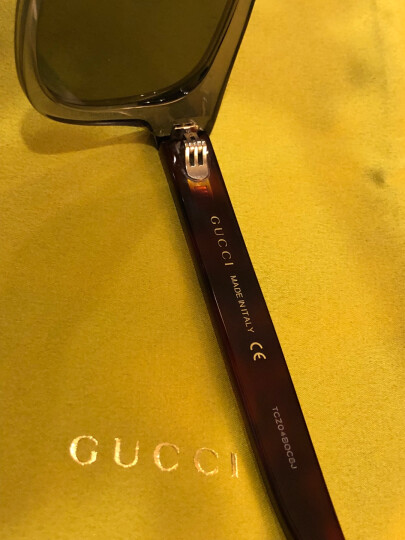 GUCCI 古驰 eyewear 亚洲版墨镜 休闲生活太阳镜男 GG0044SA-001 黑色镜框灰色镜片 53mm 晒单图