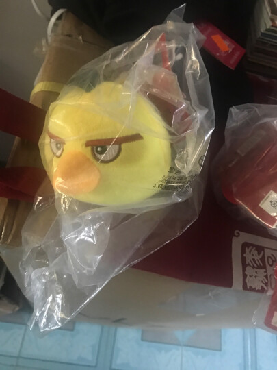 经典版Angrybirds 愤怒的小鸟 3.5寸毛绒公仔（带塑料吸盘）红鸟 晒单图