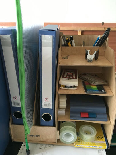 得力(deli)9842 木质创意文件架文件筐资料架文