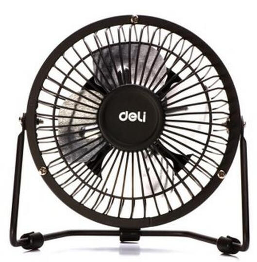 得力(deli)3680 USB迷你静音桌面型小风扇 黑色