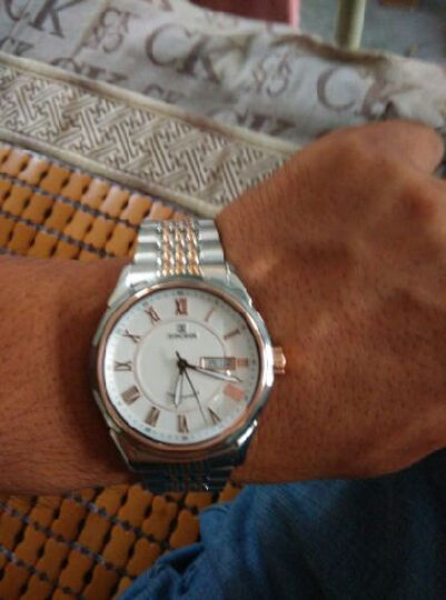 依波表(EBOHR)都市经典系列间金色白面钢带