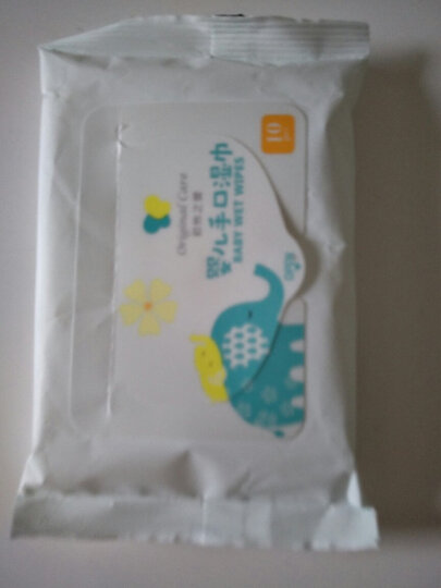 京东自有品牌 初然之爱婴儿手口湿巾10抽*10包 外出便携湿纸巾 晒单图