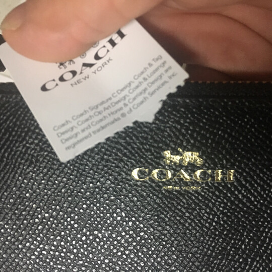 COACH 蔻驰 奢侈品 女士手拿包 卡其米色PVC短款零钱包 F54629 IMCA9 晒单图