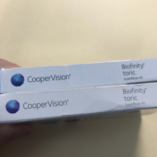 库博光学（coopervision）佰视明硅水凝胶月抛散光隐形眼镜3片 散光175度 近视350度 轴位10 晒单图