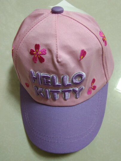凯蒂猫（HELLO KITTY）女童帽子春夏公主遮阳帽小孩幼儿童宝宝棒球帽 KT4095 紫色 54cm 晒单图