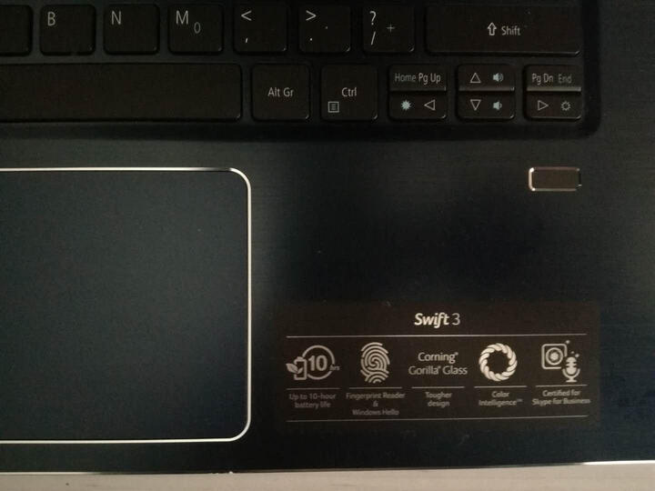 宏碁(Acer)蜂鸟Swift3轻薄本 蓝朋友 14英寸全金属笔记本电脑SF314(i5-8250U 8G 256G SSD IPS win10) 晒单图