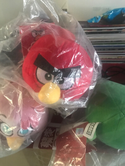 经典版Angrybirds 愤怒的小鸟 3.5寸毛绒公仔（带塑料吸盘）红鸟 晒单图