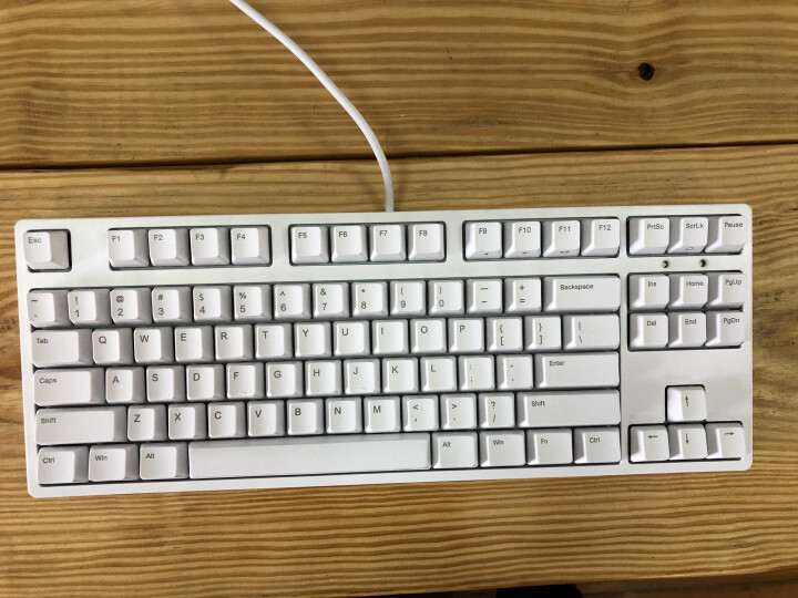 ikbc c87 樱桃轴机械键盘 87键原厂cherry轴 白色 红轴 游戏键盘 绝地