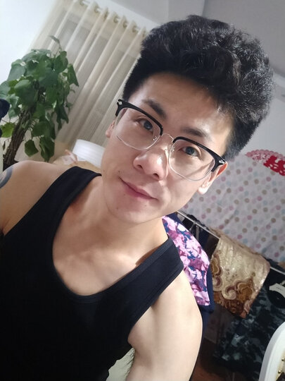 佩瑟(PEARSEL)复古眼镜框男 防辐射眼镜 超轻纯钛半框近视眼镜眼镜架女可配镜片 亮黑银框(今日下单即送手工镜盒,送完即止) 晒单图