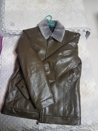花花公子皮衣羽绒服男 内胆 加厚翻领外套 黑色 XXL/185 晒单图