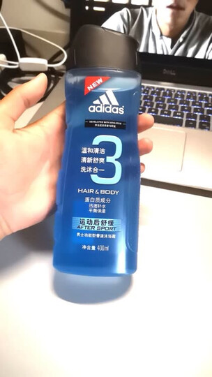 阿迪达斯(Adidas)男士清风香波沐浴露400ml 持久留香控油香波沐浴露 晒单图