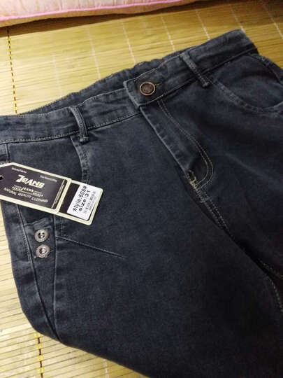 牛言非羽修身小脚牛仔裤男直筒猫须纯色微弹男