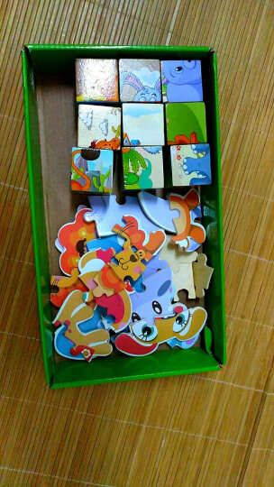 小硕士儿童益智玩具积木拼图男孩女孩益智开发玩具1-2-3-6岁幼儿园早教 拼图六面画 动物六面画+6张卡片拼图+收纳袋 晒单图