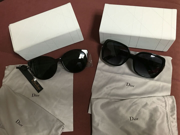 DIOR 迪奥 女款黑色镜框灰色镜片眼镜太阳镜 DIORCONFIDENTK QFEX1 58mm 晒单图