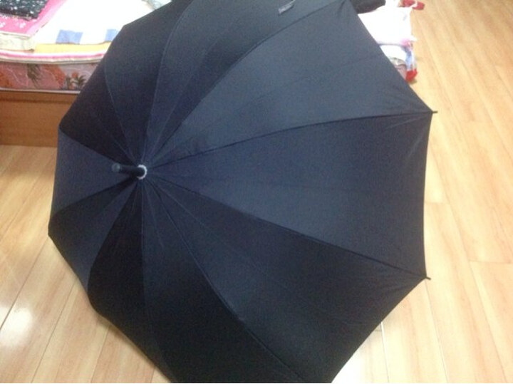 天堂 碰击布加大加固直杆自开晴雨伞193E黑色
