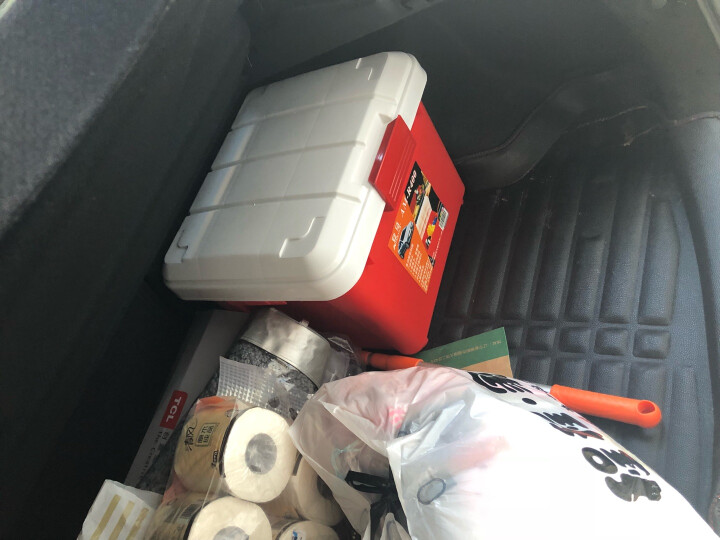 安马(Amausa)家车多用途密封后备箱居家收纳置物箱杂物整理箱 R400 28升 红色 晒单图