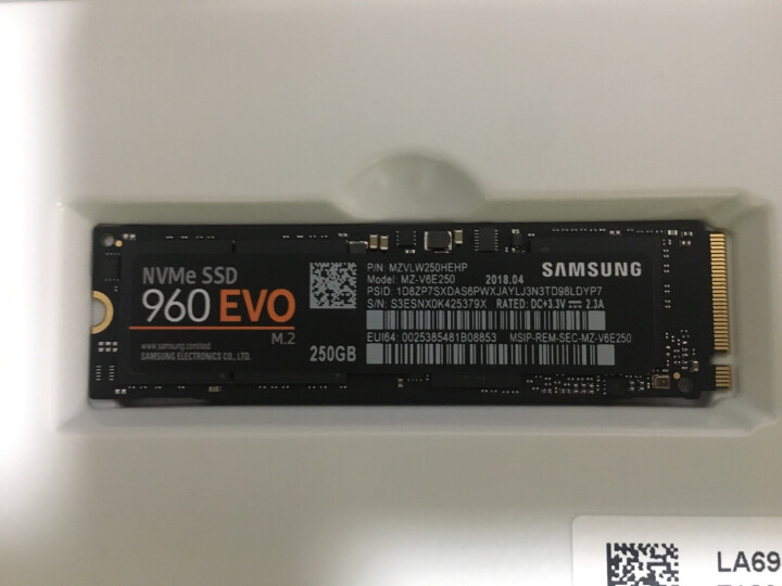 三星(SAMSUNG) 960 EVO 250G NVMe M.2 固态硬盘 晒单图