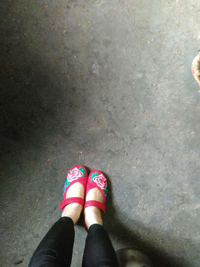 2015民族风内增高绣花鞋老北京布鞋扣带单鞋