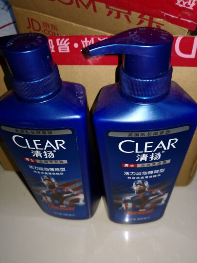 【京东超市】清扬（CLEAR）男士洗发露 活力运动薄荷型 美国队长限量版 500ml 晒单图