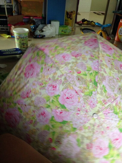 富安娜家纺家居用品实用雨伞 太阳伞 三折伞 木