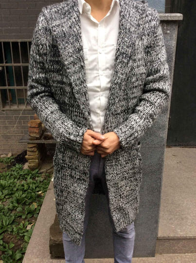 仕 2016春款韩版修身中长款风衣外套男呢子潮