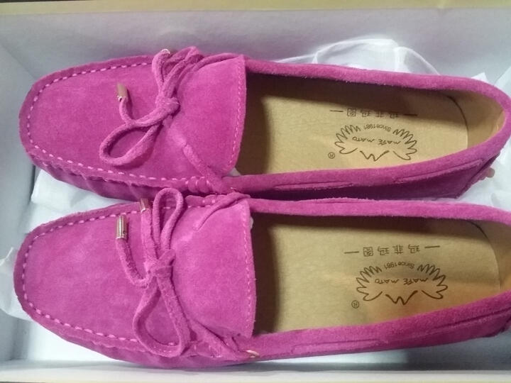 玛菲玛图2016春季磨砂牛皮豆豆鞋平底休闲鞋