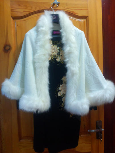 雪姬莲 さ2015新款秋冬时尚女装仿皮草披肩外