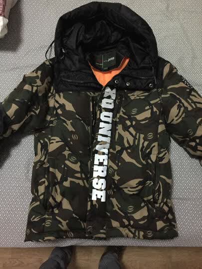 Afs Jeep\/战地吉普羽绒服男青年迷彩短款加厚