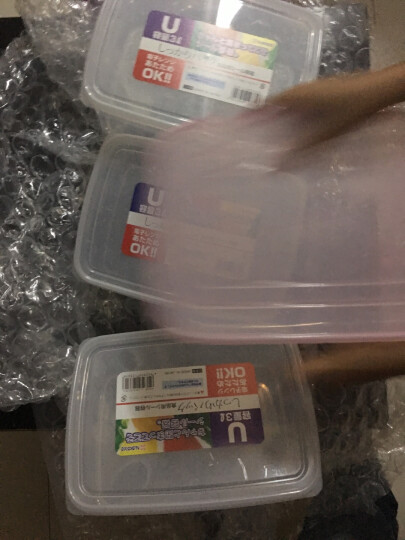 家の物语 日本进口冰箱保鲜盒密封收纳盒 厨房冷冻冷藏盒塑料储物盒微波炉加热饭盒 3L四个装 晒单图