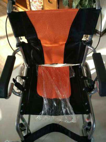 亿佰康轮椅折叠轻便手动轮椅车 老人旅行便携小轮椅 儿童免充气轮椅 实心胎轮椅代步车 后轮充气 晒单图