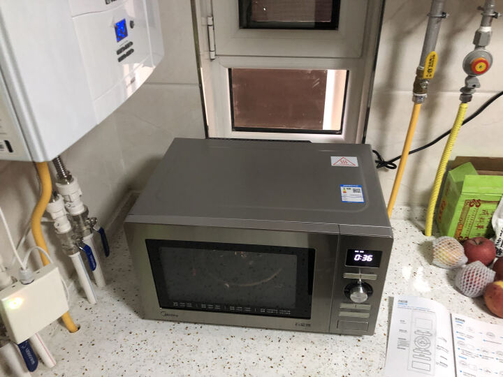 美的 5人以上用 电脑版操控 25升 专业烧烤 变频 平板加热 蒸立方 微波炉 M5-251C银色 晒单图
